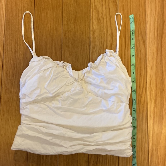 Zara white bustier style white cropped tank top - Picture 3 of 6